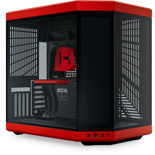 Hyte y70 touch infinite midi tower behuizing (zwart | 2x usb-a | 1x usb-c | tempered glass)