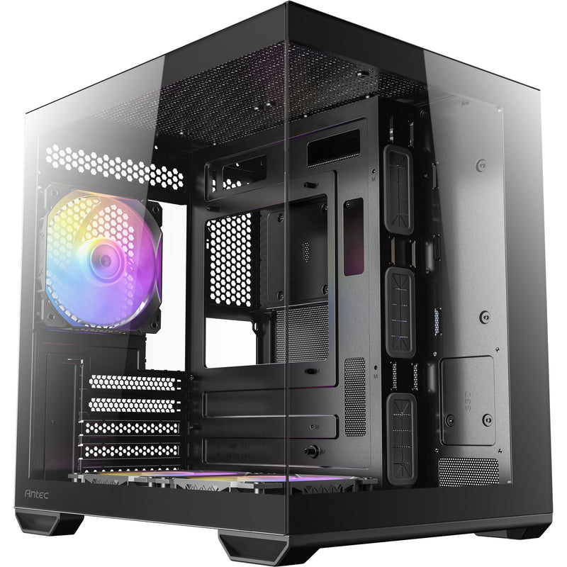 Afbeelding laden in galerijviewer, Antec cx60m argb mini tower behuizing (zwart | 3x usb-a | rgb | tempered glass)
