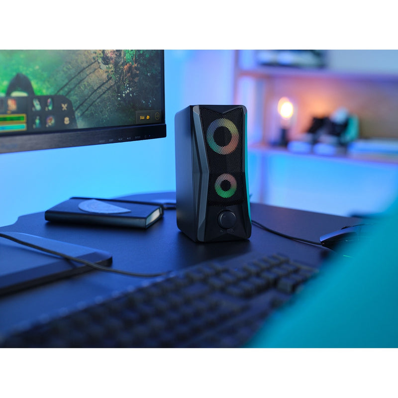 Afbeelding laden in galerijviewer, Trust gxt 606 javv rgb verlichte 2.0 speakerset pc-luidspreker (zwart)
