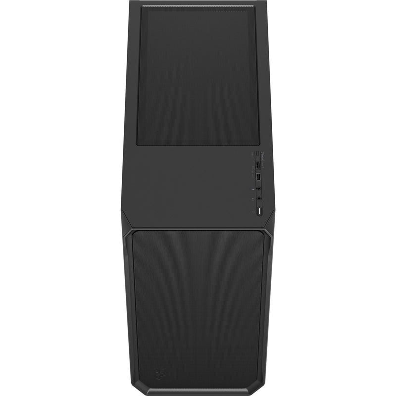 Afbeelding laden in galerijviewer, Fractal design focus 2 black solid midi tower behuizing (zwart | 2x usb-a)
