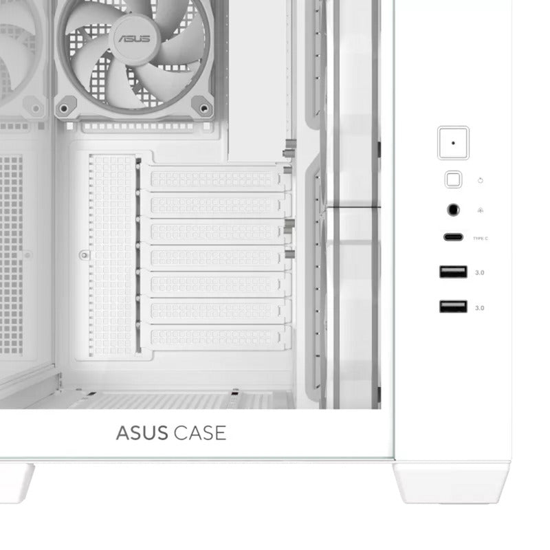 Afbeelding laden in galerijviewer, Asus a32 plus midi tower behuizing (wit | 2x usb-a | 1x usb-c | rgb | tempered glass)
