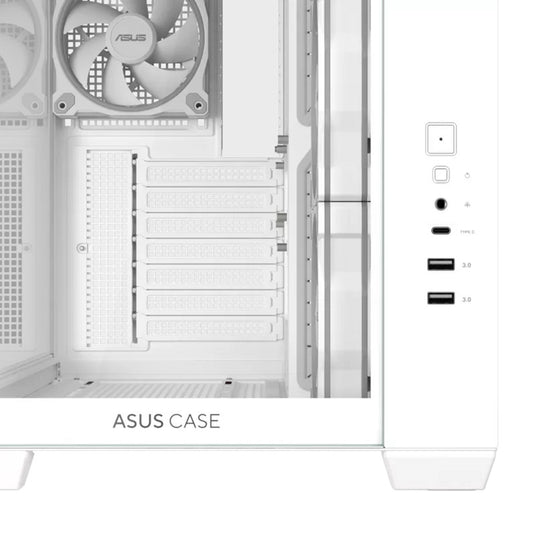 Asus a32 plus midi tower behuizing (wit | 2x usb-a | 1x usb-c | rgb | tempered glass)