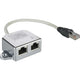 Goobay kabelsplitter rj45 cat.5 f utp t-adapter (zilver, 2x rj45)