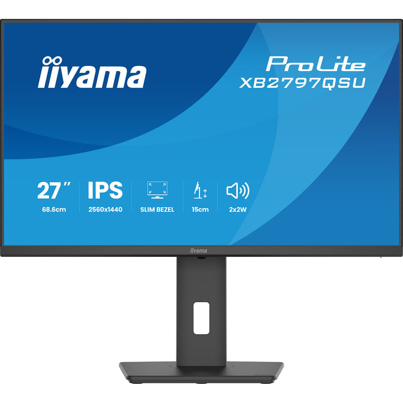 Afbeelding laden in galerijviewer, Iiyama prolite xb2797qsu-b1 27 monitor (zwart (mat), hdmi, displayport, usb, audio)
