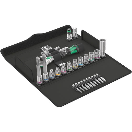 Wera bicycle set 7, 27‑delig gereedschapsset (zwart groen)