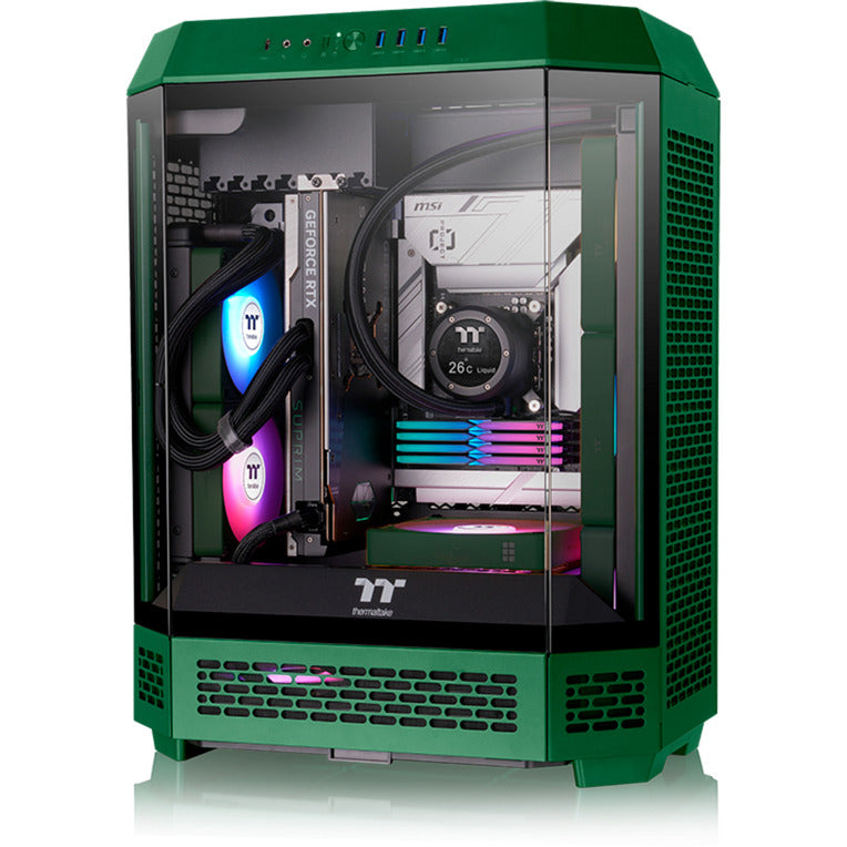 Afbeelding laden in galerijviewer, Thermaltake ct120 ex argb sync pc cooling fan racing green (3-fan pack) case fans (groen, 3 stuks, 120 x 120 x 25 mm, pwm)
