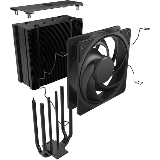 Cooler master hyper 212 3dhp black cpu-koeler (zwart)