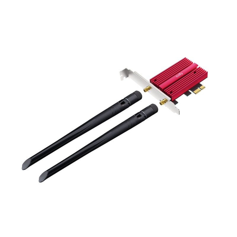 Afbeelding laden in galerijviewer, Cudy ax5400 wi-fi 6e bluetooth 5.3 pci-e wlan adapter (rood)
