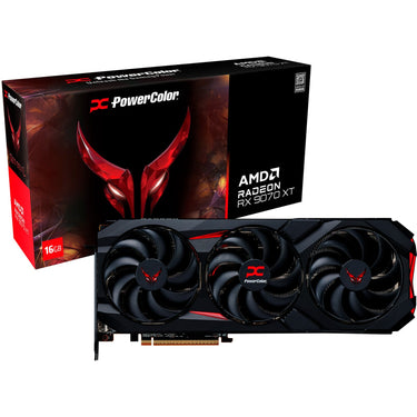 Powercolor radeon rx 9070 xt red devil 16gb oc grafische kaart (zwart, rdna4, gddr6, 3x displayport, 1x hdmi 2.1)