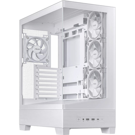 Asus a31 plus midi tower behuizing (wit | 2x usb-a | 2x usb-c | tempered glass)
