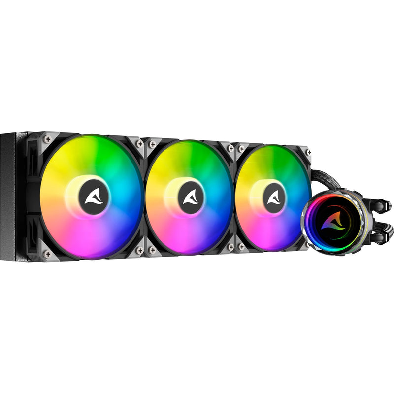 Afbeelding laden in galerijviewer, Sharkoon s90 rgb waterkoeling (zwart, 4-pins pwm fan-connector)
