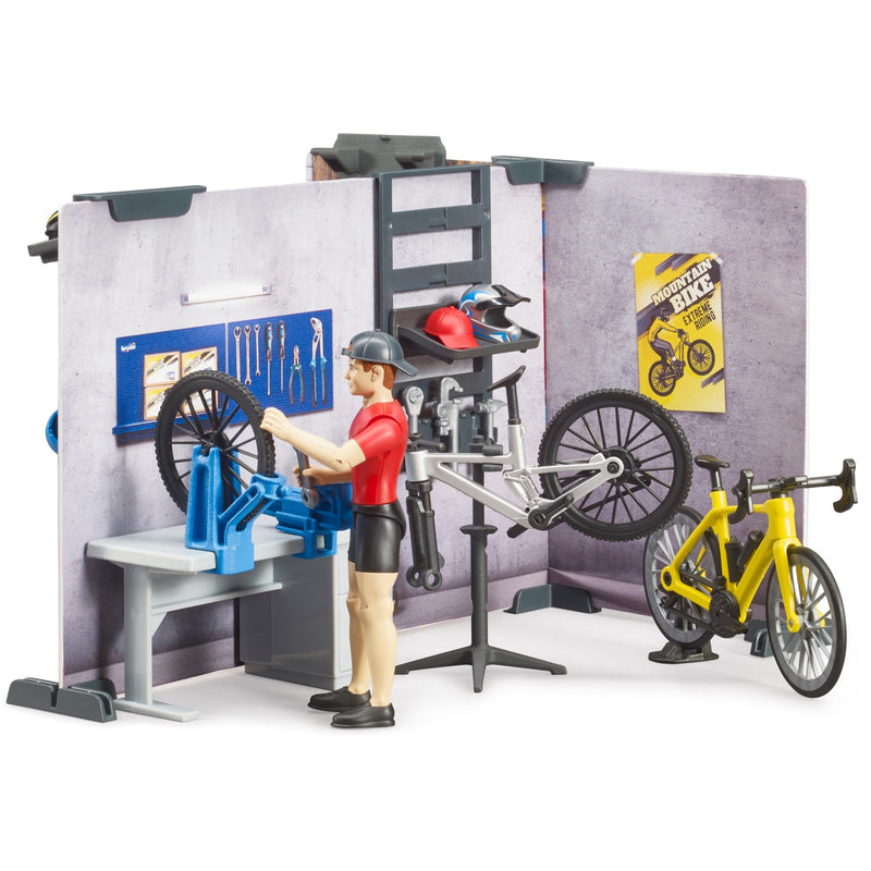 Afbeelding laden in galerijviewer, Bruder bworld fietsenwinkel speelfiguur (63120)
