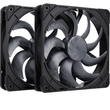 Noctua nf-a14x25 g2 pwm sx2-pp chromax.black case fans (zwart, 2 stuks, 140 x 140 x 25 mm)