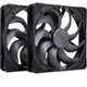 Noctua nf-a14x25 g2 pwm sx2-pp chromax.black case fans (zwart, 2 stuks, 140 x 140 x 25 mm)