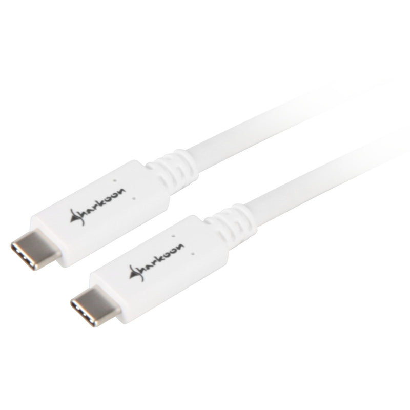 Afbeelding laden in galerijviewer, Sharkoon usb-c 3.2 > usb-c kabel (wit, 0,5 meter )
