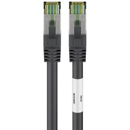 Goobay cat.8.1 netwerkkabel (zwart, 0,5 meter, s ftp (pimf), rj-45)
