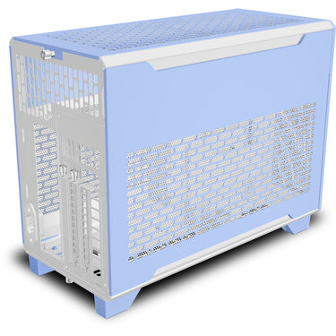 Thermaltake tr100 hydrangea blue mini tower behuizing (lichtblauw | 2x usb-a | 1x usb-c)