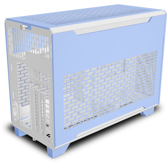 Thermaltake tr100 hydrangea blue mini tower behuizing (lichtblauw | 2x usb-a | 1x usb-c)
