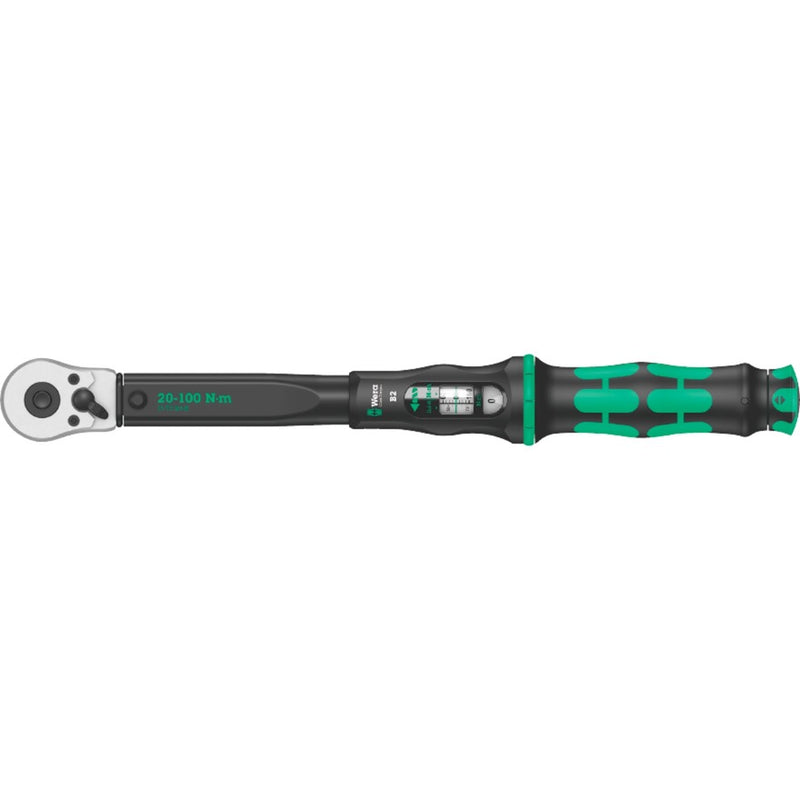 Afbeelding laden in galerijviewer, Wera click-torque b 2 draaimomentsleutel met omschakelratel, 20-100 nm (zwart groen)
