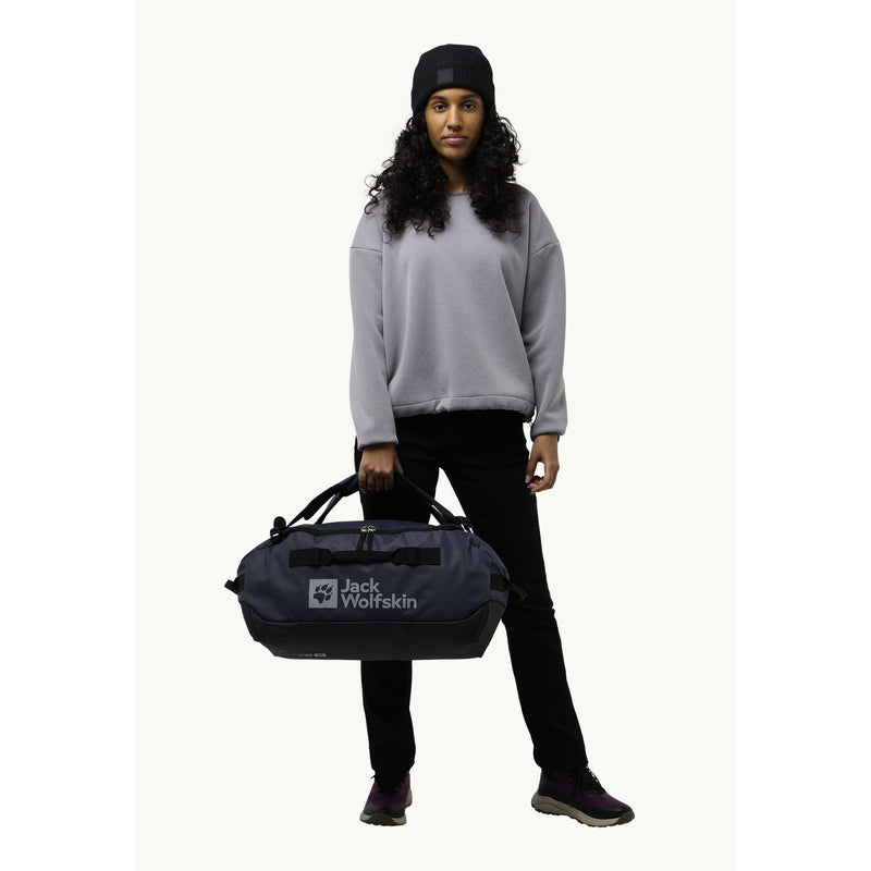 Afbeelding laden in galerijviewer, Jack wolfskin all-in duffle 35 rugzak (donkerblauw, 35 liter)

