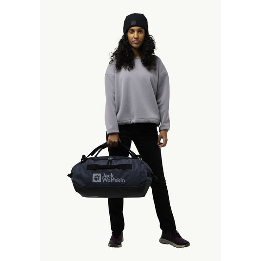 Jack wolfskin all-in duffle 35 rugzak (donkerblauw, 35 liter)