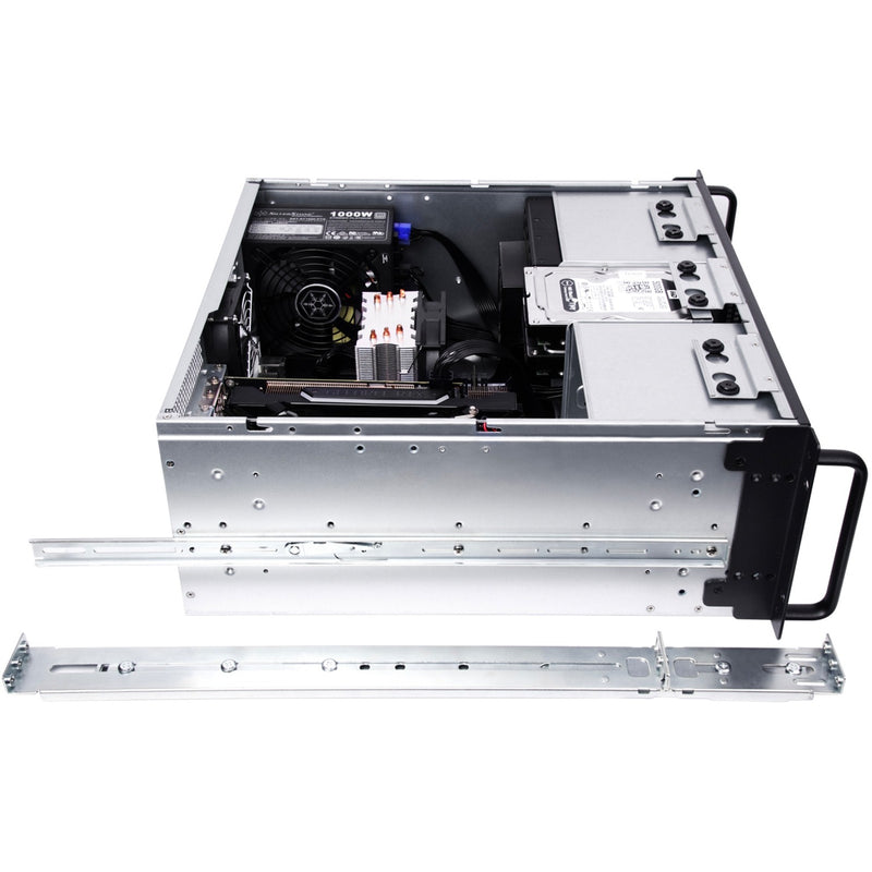 Afbeelding laden in galerijviewer, Silverstone rm41-h08 rack behuizing (zwart | 2x usb-a 3.2 (5 gbit s))

