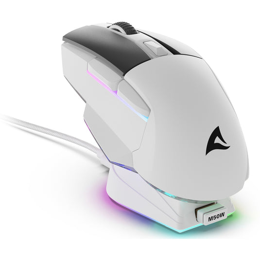 Sharkoon skiller sgm50w gaming muis (wit, 400 - 6400 dpi, rgb leds)