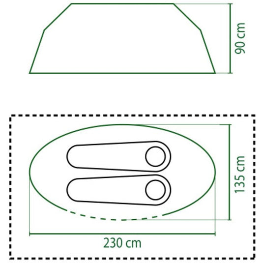 Coleman galiano 2 tent (blauw lichtgrijs)