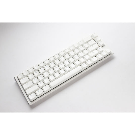 Ducky one 3 classic pure white sf rgb mechanisch toetsenbord (wit, us lay-out (qwerty), cherry mx brown, 65%, rgb leds, double-shot pbt, hot-swappable, quack mechanics)