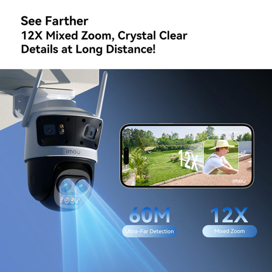Imou cruiser pano z quadruple-lens zoom camera (wit, 4mp+4mp+5mpx2, poe)