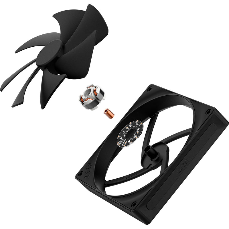 Afbeelding laden in galerijviewer, Nzxt f140p case fan (zwart, 140 x 140 x 25 mm, pwm)
