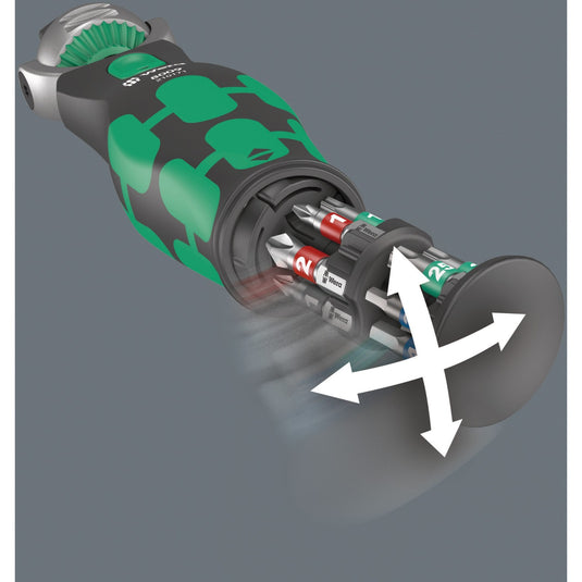 Wera 8009 zyklop pocket set 3 bitset (zwart groen, 27‑delig)