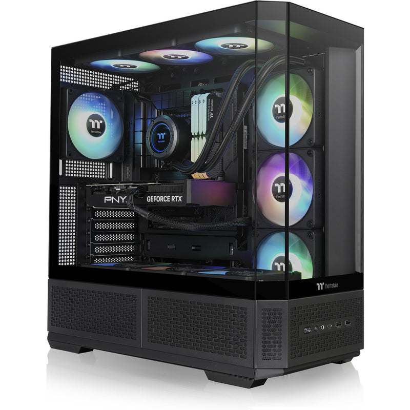 Afbeelding laden in galerijviewer, Thermaltake view 370 tg argb midi tower behuizing (zwart | 2x usb-a | 1x usb-c | rgb | tempered glass)
