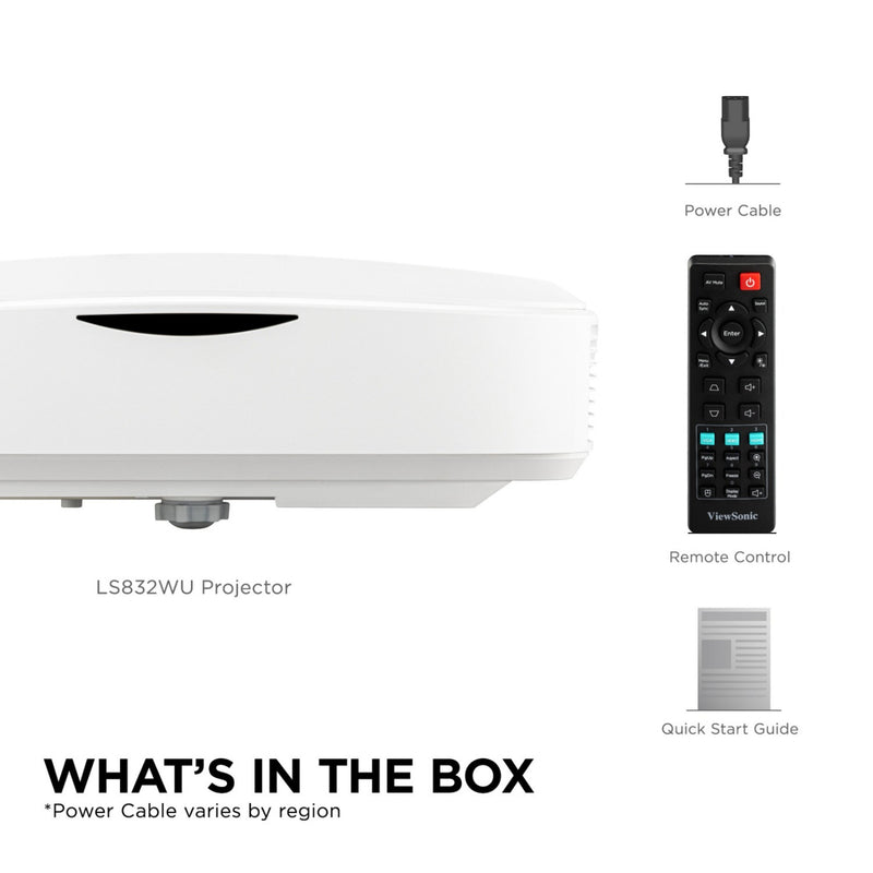 Afbeelding laden in galerijviewer, Viewsonic ls832wu wuxga ultra short throw laserprojector (wit, 5000 ansi lumen)
