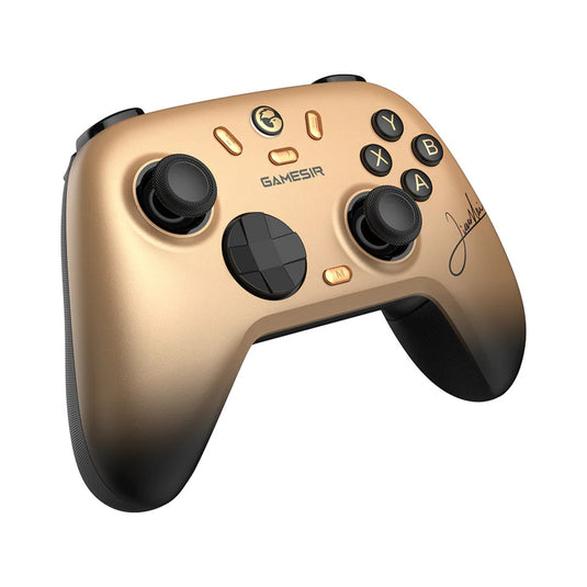 Gamesir nova 2 lite multiplatform wireless game controller champion-editie (goud zwart, switch, pc, android en ios, bluetooth 2.4 ghz usb)