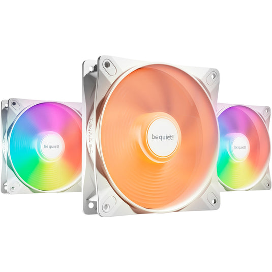 Be quiet! light wings lx pwm rgb case fans (wit, 3 stuks, 120 x 120 x 25 mm)