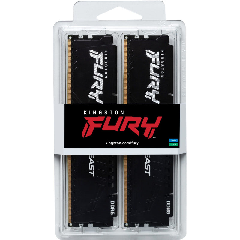 Afbeelding laden in galerijviewer, Kingston fury beast 32 gb ddr5-5600 (2x 16 gb) werkgeheugen (zwart, kf556c36bbek2-32, xmp 3.0, expo)
