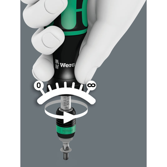 Wera 7441 kraftform instelbare momentschroevendraaier met rapidaptor snelwisselhouder, 1 4 duim, 1,2 - 3,0 nm - 1 stuk(s) - 05074701001