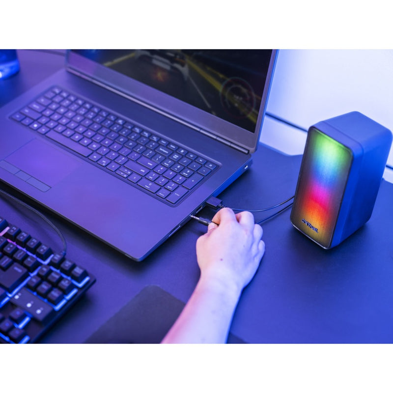 Afbeelding laden in galerijviewer, Trust gxt 611 wezz illuminated 2.0 rgb speaker set pc-luidspreker (zwart, rgb leds)
