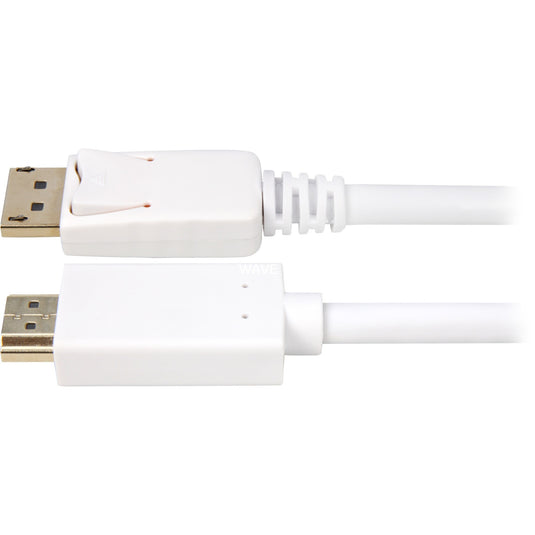 Sharkoon displayport 1.2 > hdmi adapter (wit, 1 meter, 4k)