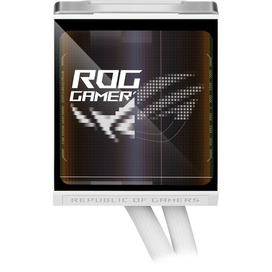 Asus rog strix lc iv 360 argb lcd waterkoeling (wit, 4-pin pwm)