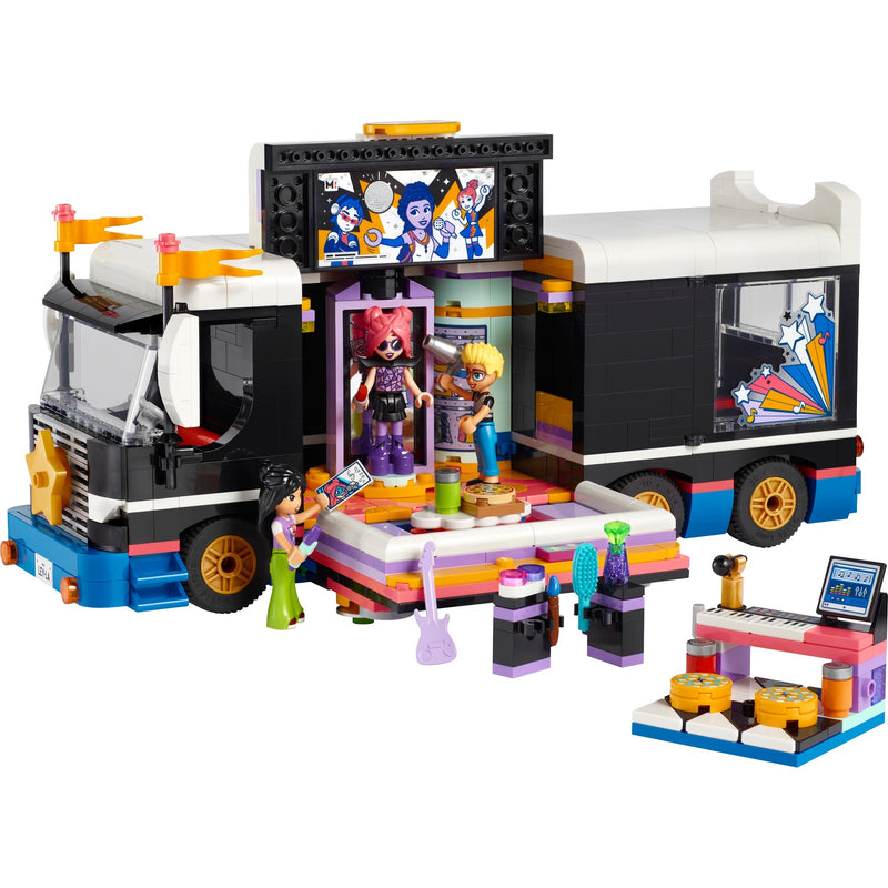 Afbeelding laden in galerijviewer, Lego friends - toerbus van popster constructiespeelgoed (42619)

