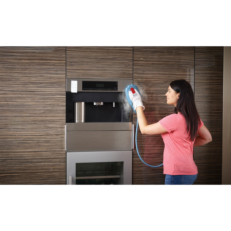Afbeelding laden in galerijviewer, Black+decker 1600w steam-mop bhsm1615dam-qs stoomreiniger (wit blauw, incl. steamitt, deltavoet en 17 accessoires)
