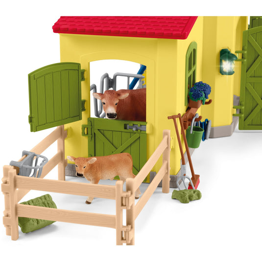 Schleich farm world - grote stal, geel speelfiguur