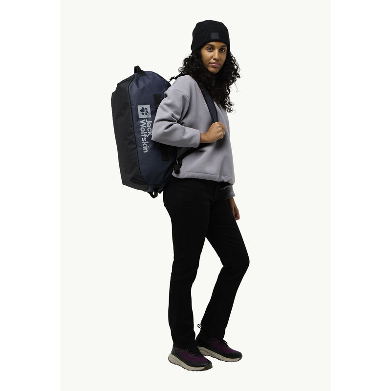 Afbeelding laden in galerijviewer, Jack wolfskin all-in duffle 35 rugzak (donkerblauw, 35 liter)
