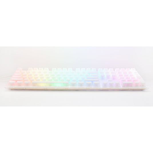 Ducky one 3 aura white rgb mechanisch toetsenbord (wit, us lay-out (qwerty), cherry mx red, 100%, abs double shot, hot swap)