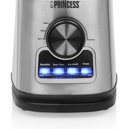 Princess 212094 blender solid pro (roestvrij staal zwart, 1,75 liter | rvs messenblok 6 messen | auto-clean-functie | onderdelen vaatwasserbestending)
