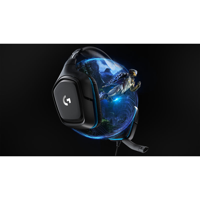 Afbeelding laden in galerijviewer, Logitech g432 7.1 surround sound wired over-ear gaming headset (zwart blauw, pc, playstation 4, playstation 5, xbox one, xbox series x|s, nintendo switch)
