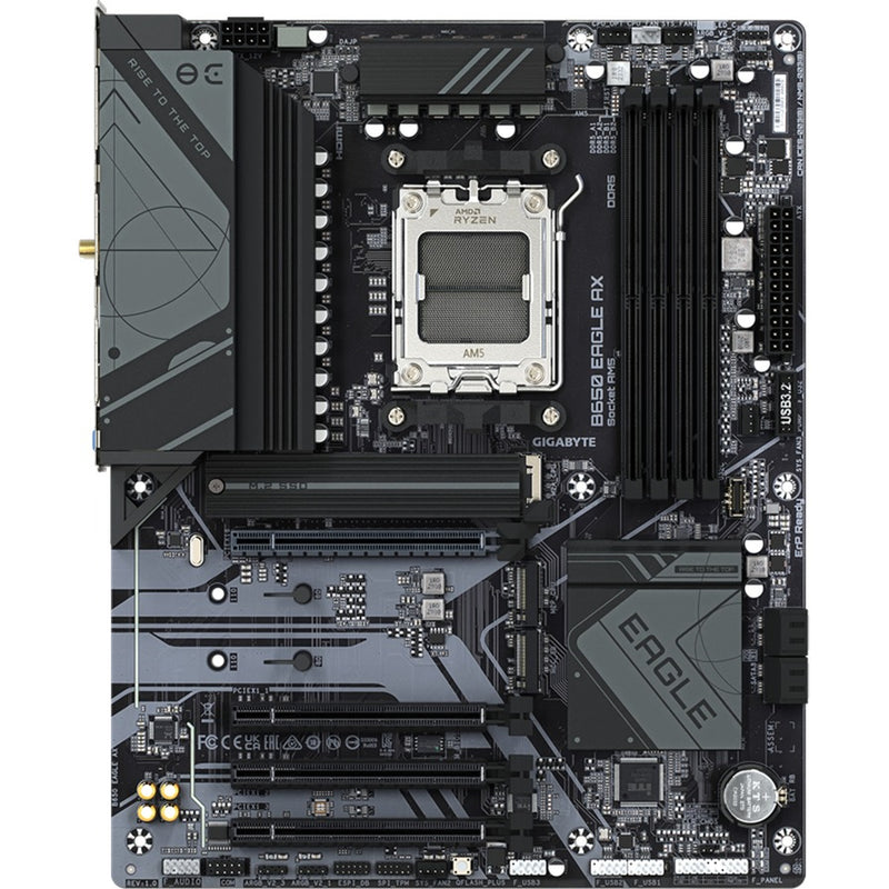 Afbeelding laden in galerijviewer, Gigabyte b650 eagle ax socket am5 moederbord (zwart grijs, raid, gb-lan, wi-fi 6e, bt, sound, atx)
