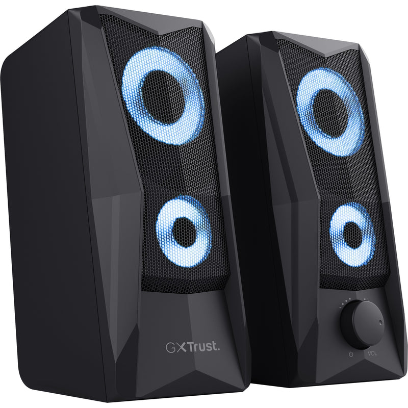 Afbeelding laden in galerijviewer, Trust gxt 606 javv rgb verlichte 2.0 speakerset pc-luidspreker (zwart)
